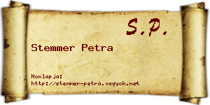 Stemmer Petra névjegykártya